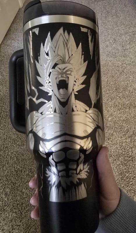 Laser Engraved Anime Tumbler- Drag0nBZ