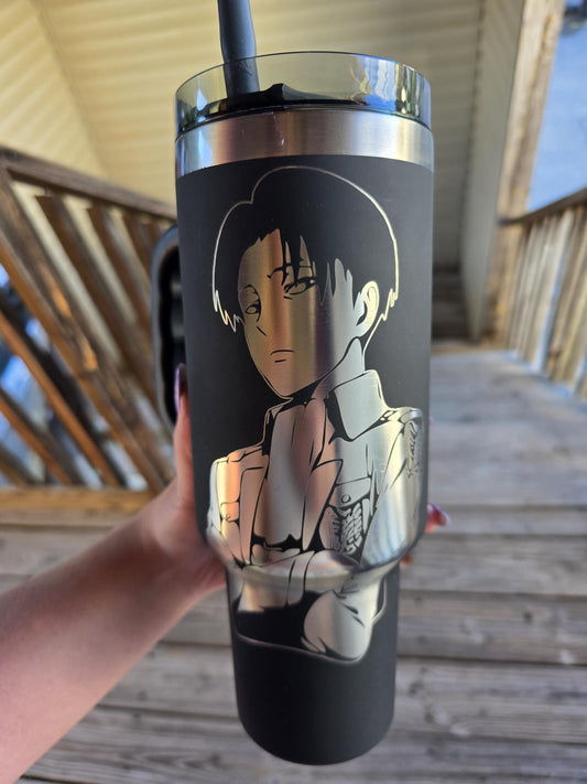 40oz Attack on Titan Engraved Tumbler